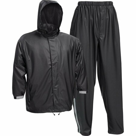 WEST CHESTER PROTECTIVE GEAR Protective Gear XL 3-Piece Black Polyester Rain Suit 44520/XL